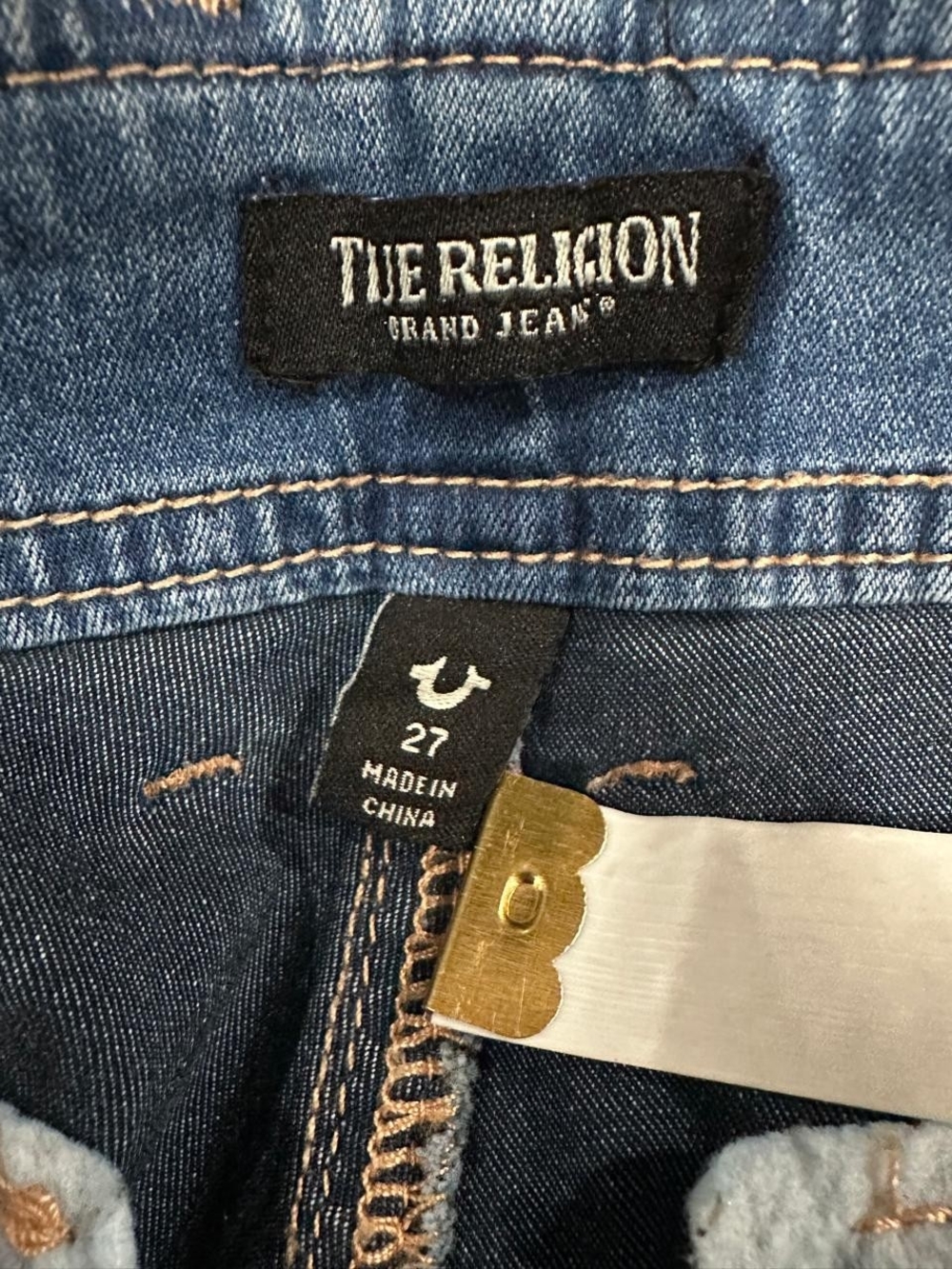 🔥 TRUE RELIGION Cargo Jeans Women’s Size 27 NWT 🔥 Medium Tide Wash | Style 600 - Picture 10 of 16